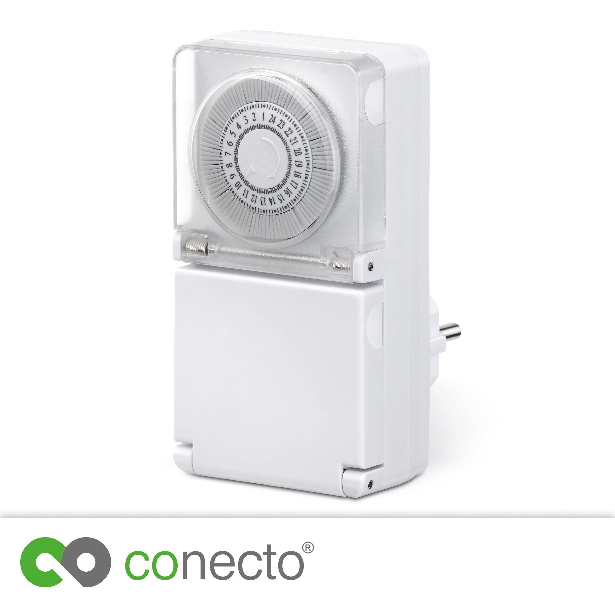 conecto Zeitschaltuhr conecto Mechanische Zeitschaltuhr, IP44, 3500 Watt, weiß