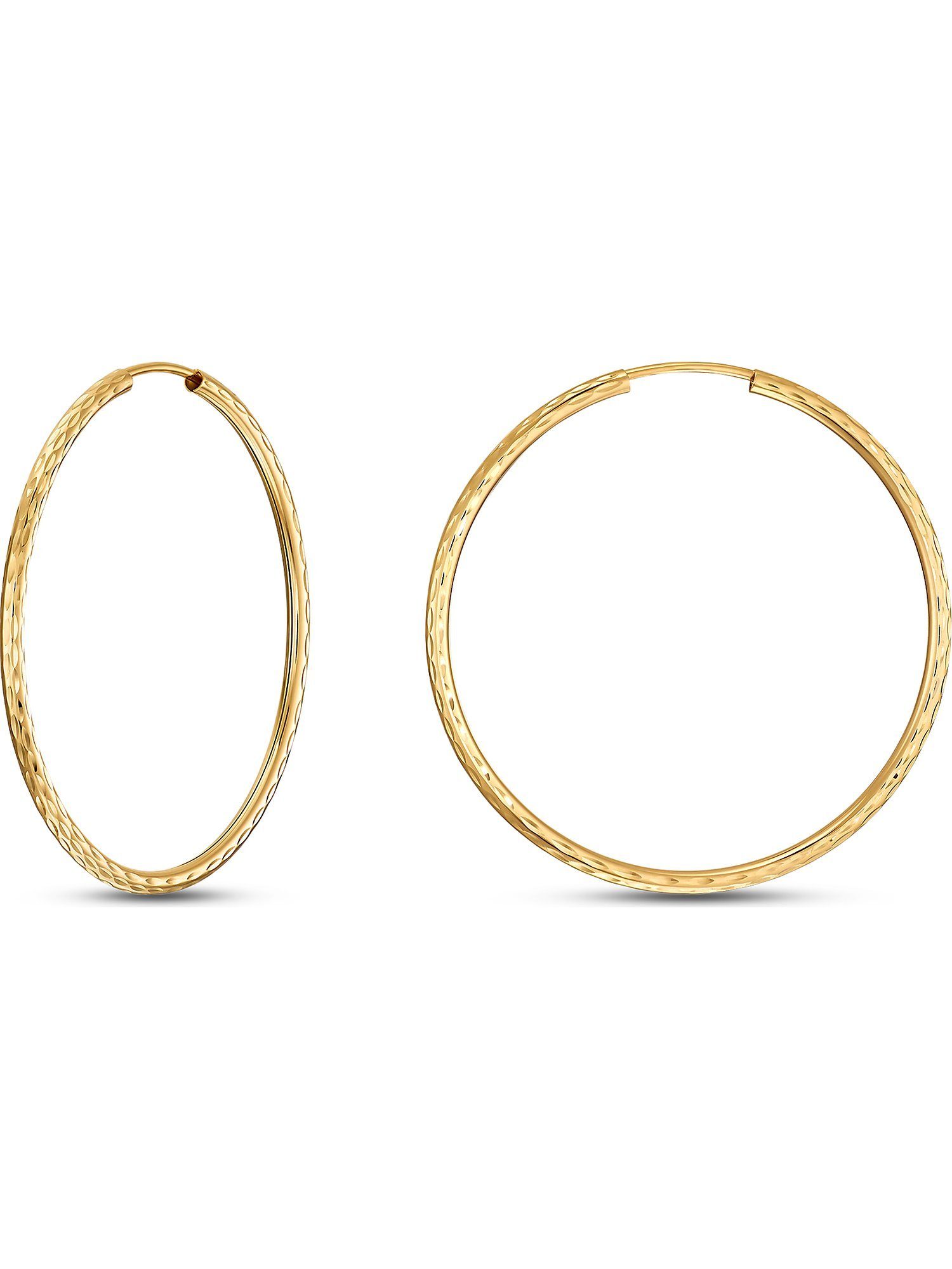 FAVS Paar Creolen FAVS Damen-Creolen Flexible Creole 375er Gelbgold (Paar)