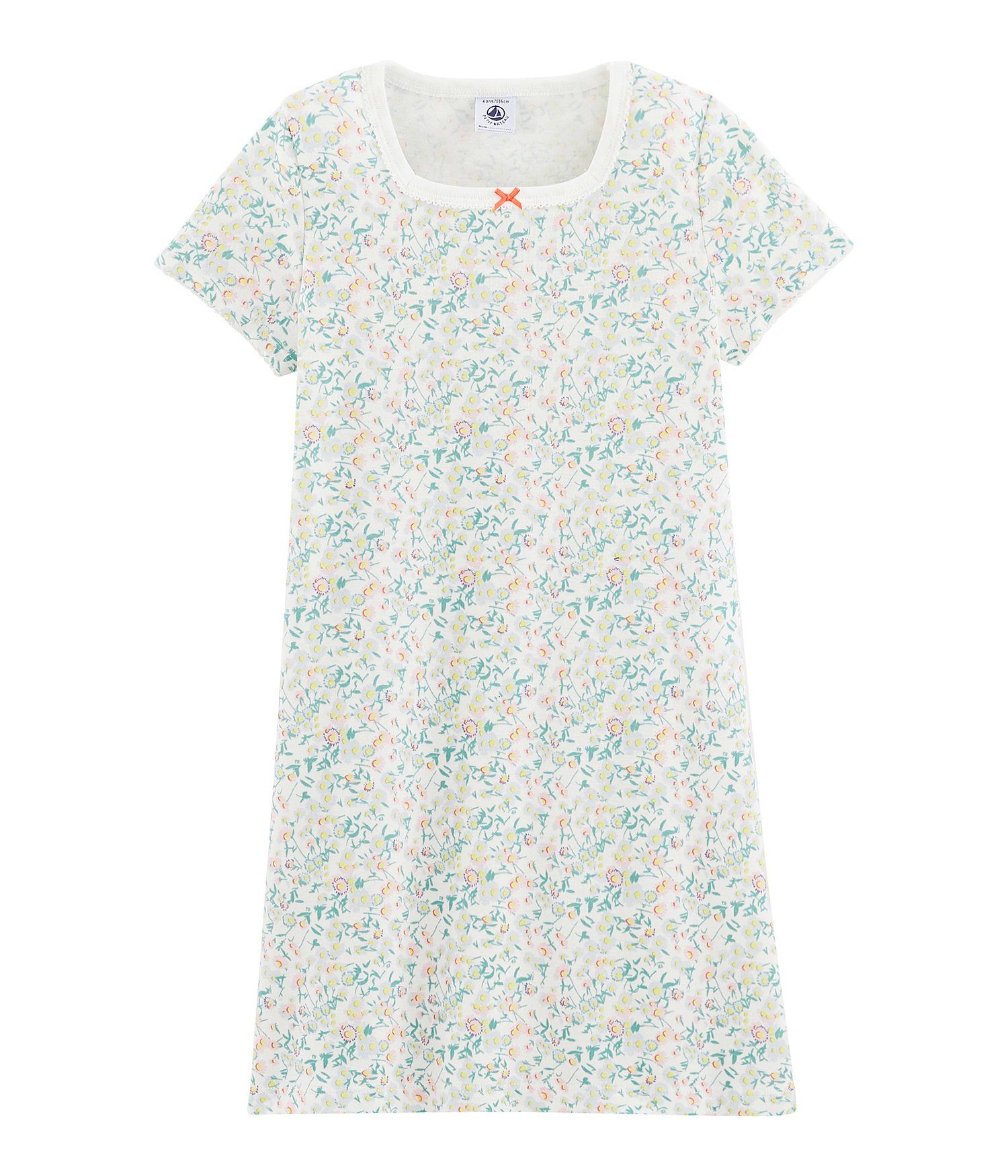 Nachthemd Petit Bateau Nachthemd kurzarm mit zartem Blumenmuster