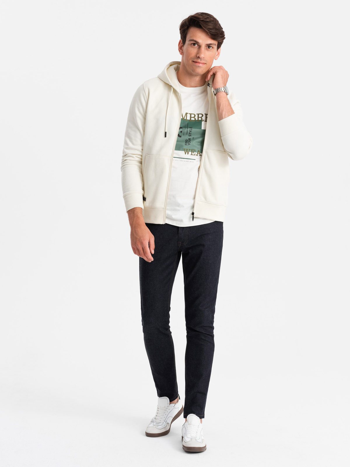 OMBRE Kapuzensweatjacke Kapuzensweatshirt