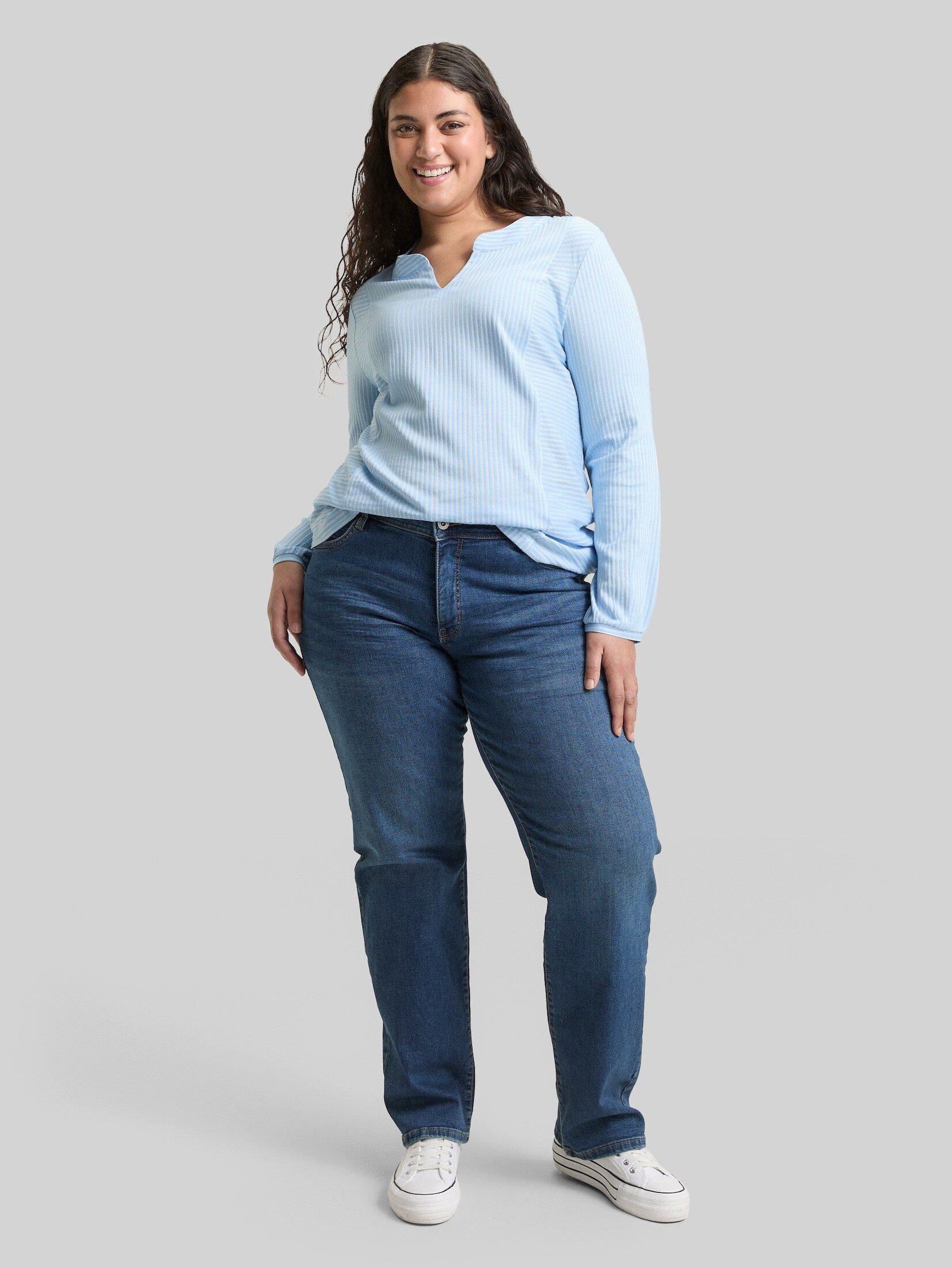 TOM TAILOR PLUS Straight-Jeans Jeanshosen Plus Size - Straight Jeans