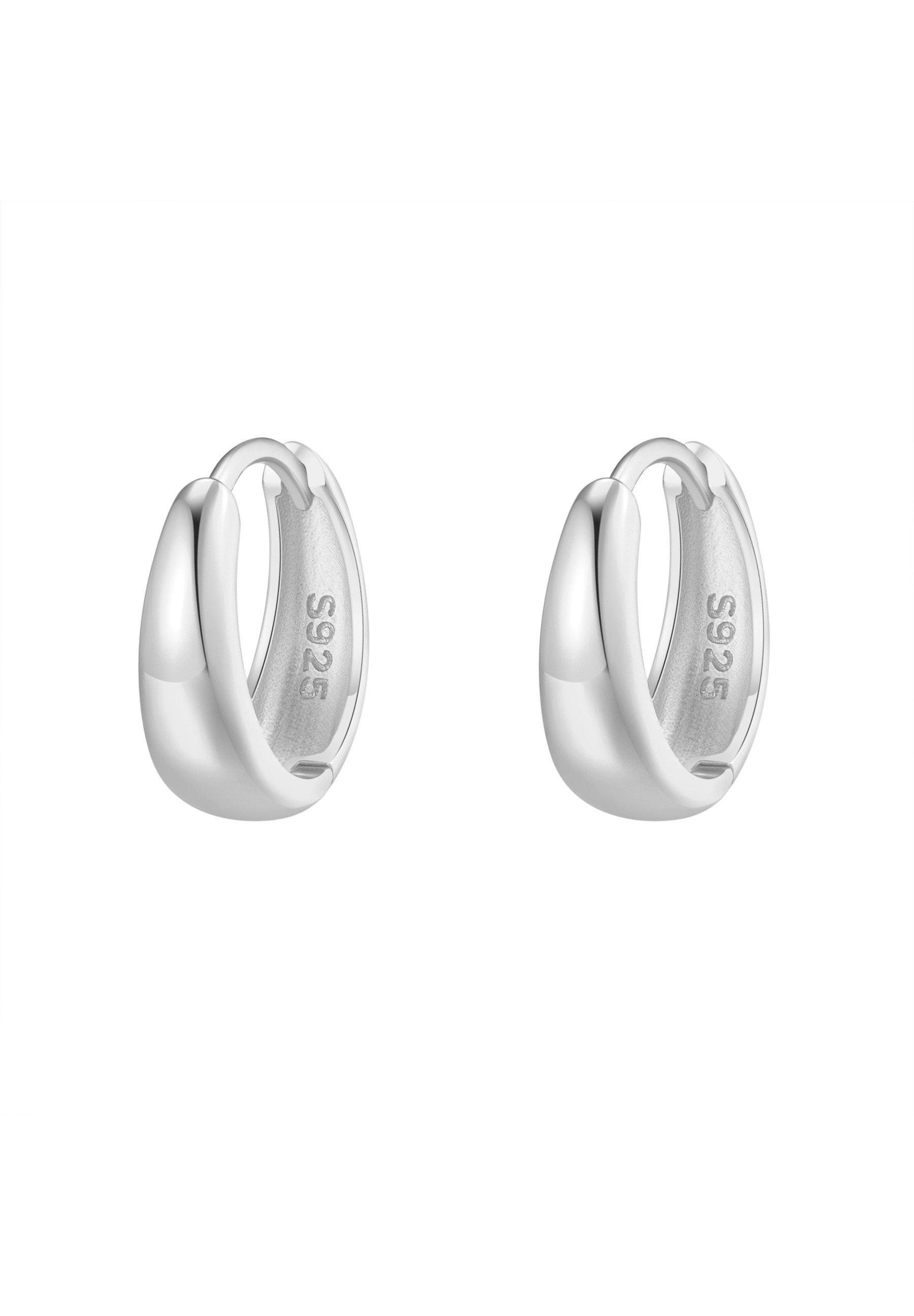 Hey Happiness Paar Creolen Chunky Kuppel, Klein Mittel Groß, Silber 925 Dam günstig online kaufen