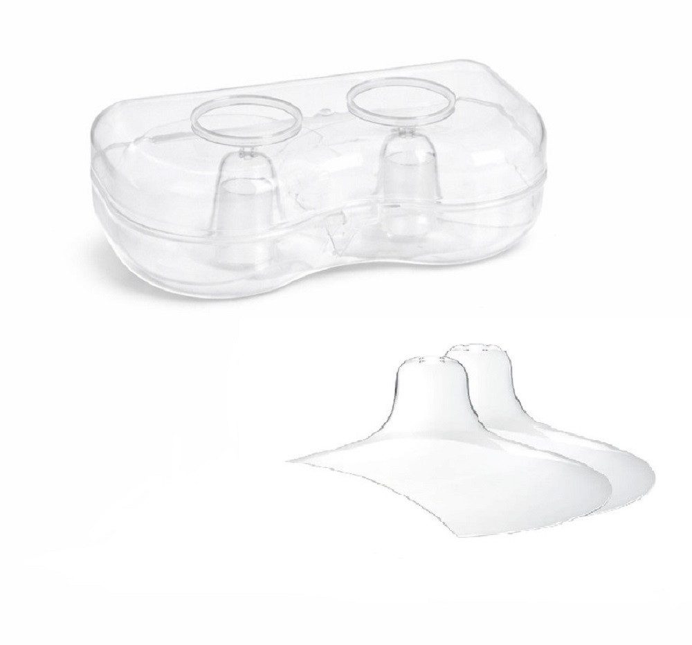 COOL-i ® Brustwarzenabdeckung Stillhütchen Silikon 2er Set mit Box, weiche Brustwarzen Schutzhütchen, BPA frei, wiederverwendbar & hautfreundlich