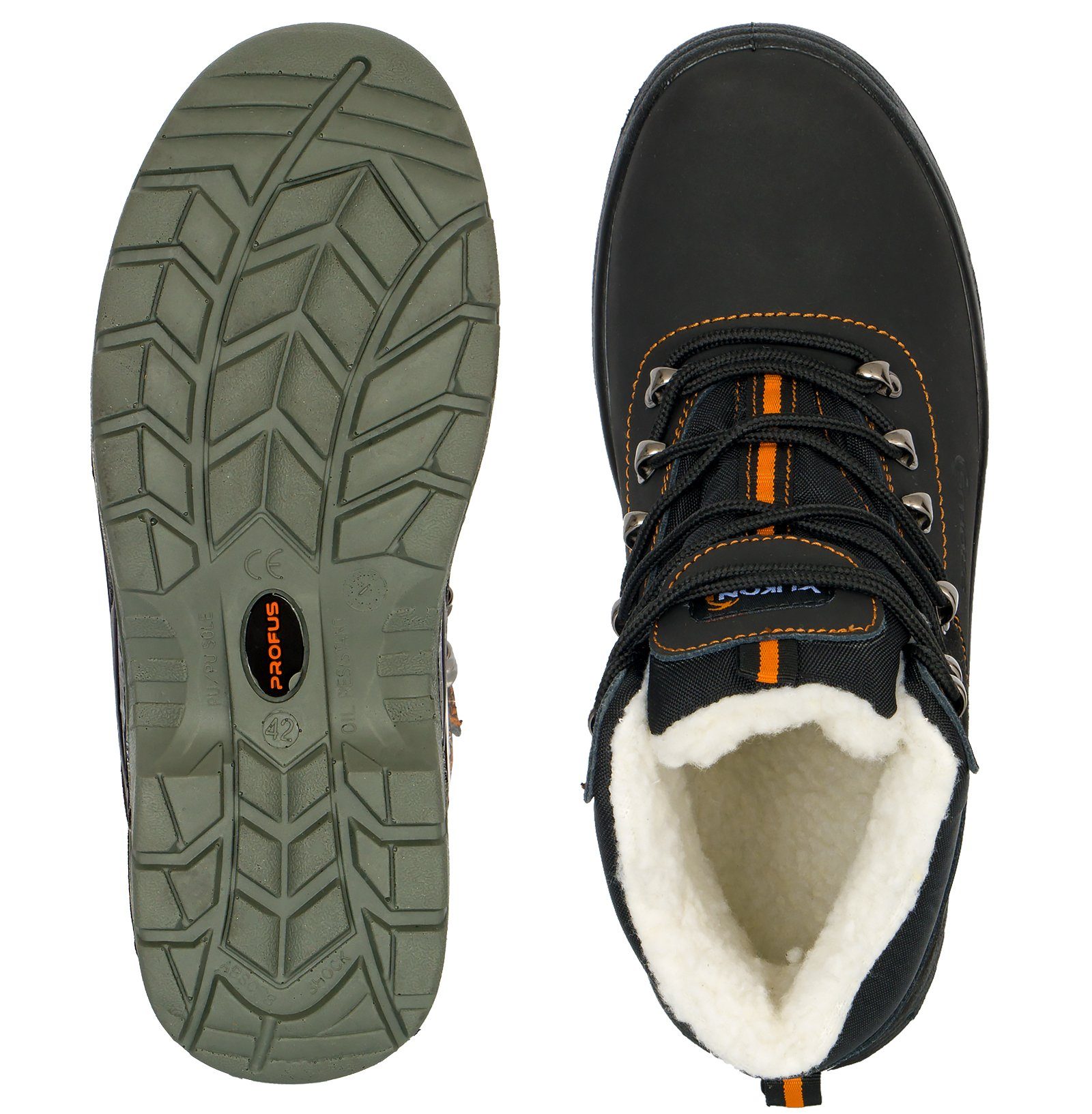 Profus Arbeitsstiefel gefüttert Sicherheitsstiefel Warme Arbeitsschuhe S3 Arbeitsschuh