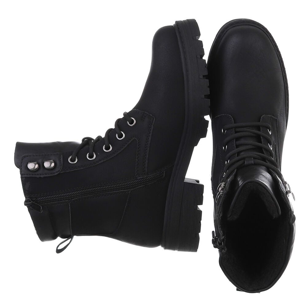 Ital-Design Damen Schnürschuhe Freizeit Stiefelette (87740260) Blockabsatz günstig online kaufen