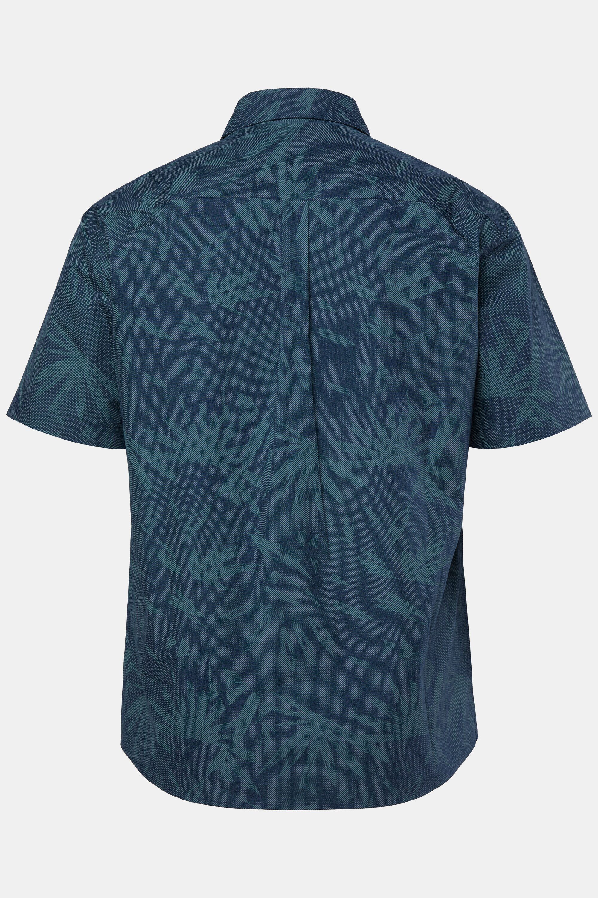 Men Plus Kurzarmhemd Hemd Halbarm florales Muster Kentkragen bis 8 XL