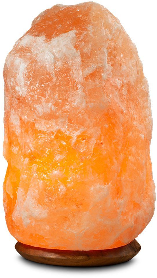 HIMALAYA SALT DREAMS Salzkristall-Tischlampe Rock, Leuchtmittel wechselbar, Warmweiß, Handgefertigt aus Salzkristall - jeder Stein ein Unikat, ca.18-22 kg