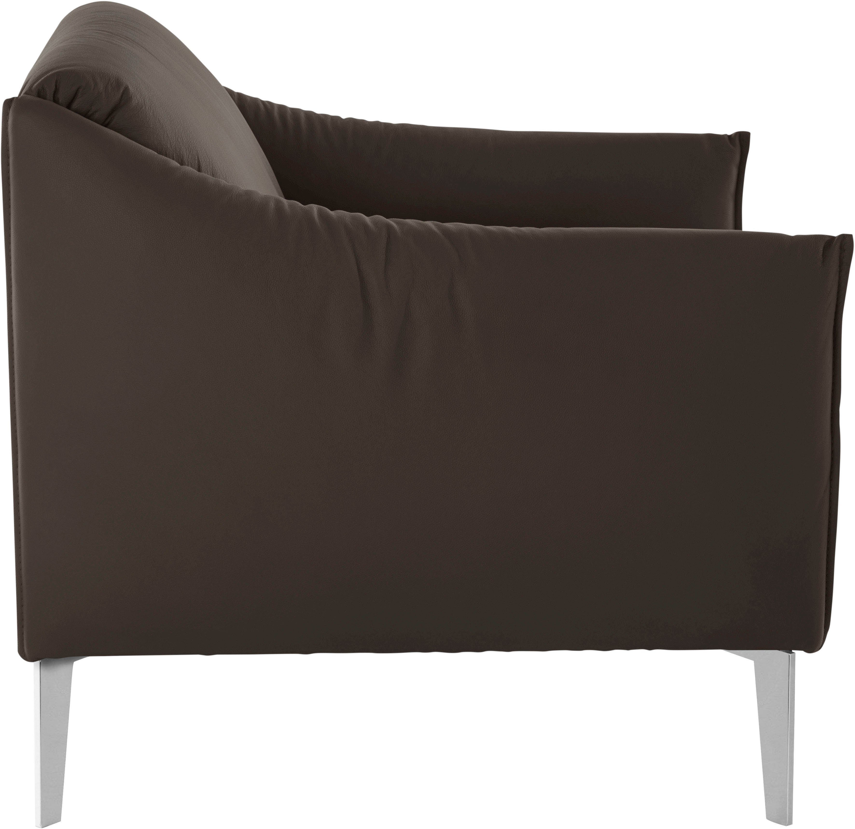 W.SCHILLIG Cocktailsessel sally Designsessel, Loungesessel, bequem, tolle Verarbeitungsdetails, mit Metall-Winkelfüßen in Chrom glänzend