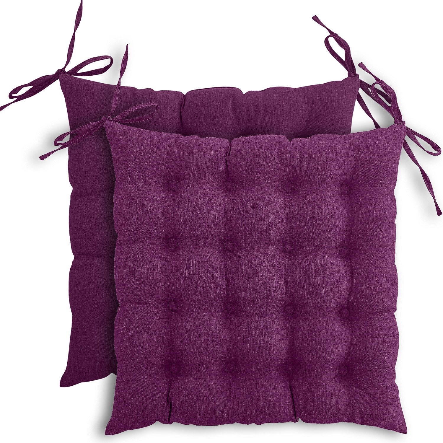 wometo Подушка для стула Prime 40x40 2er Set, OEKO-TEX®, Подушки mit Steppung & Bändern