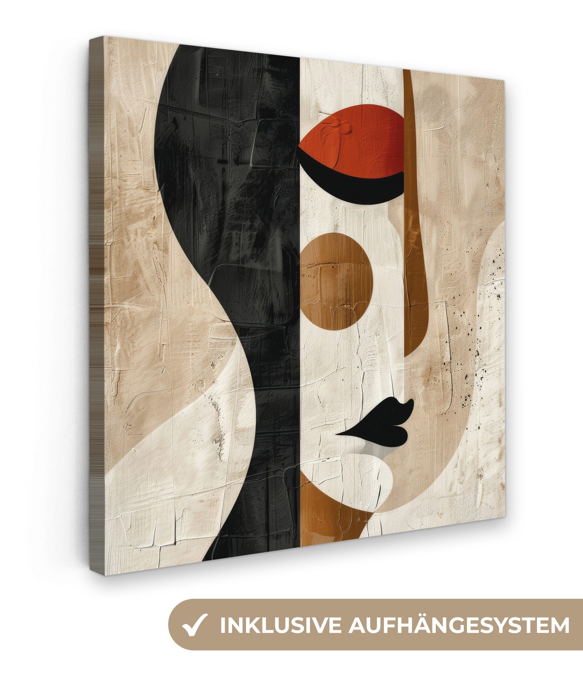 OneMillionCanvasses® Leinwandbild Gesicht - Abstrakt - Kunst - Formen, Foto günstig online kaufen