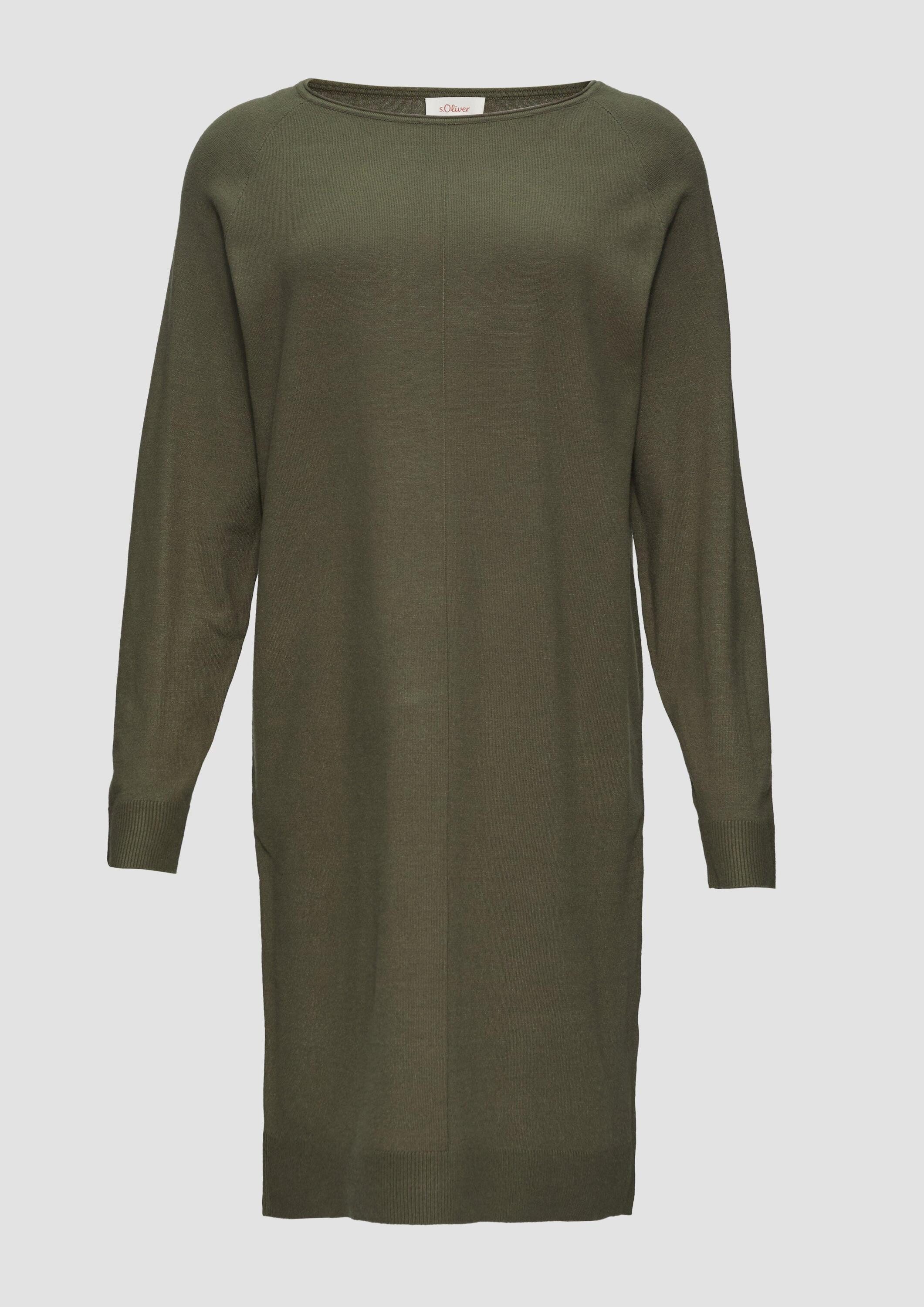 s.Oliver Minikleid Kleid Feinstrickkleid mit U-Boot-Ausschnitt