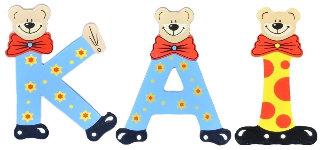 Holz-Buchstaben sortiert Deko-Buchstaben - (Set, Namen-Set, St), 3 KAI Playshoes Kinder