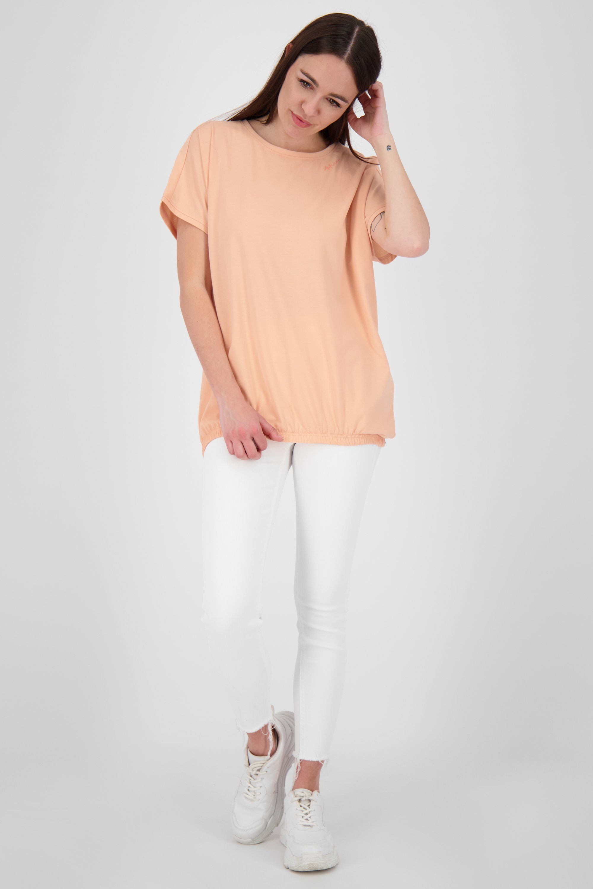 A ClaudiAK Shirt apricot Alife melange Damen & Kickin Rundhalsshirt