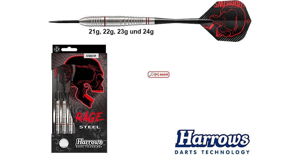 Dartpfeil HARROWS Rage Steel 22g