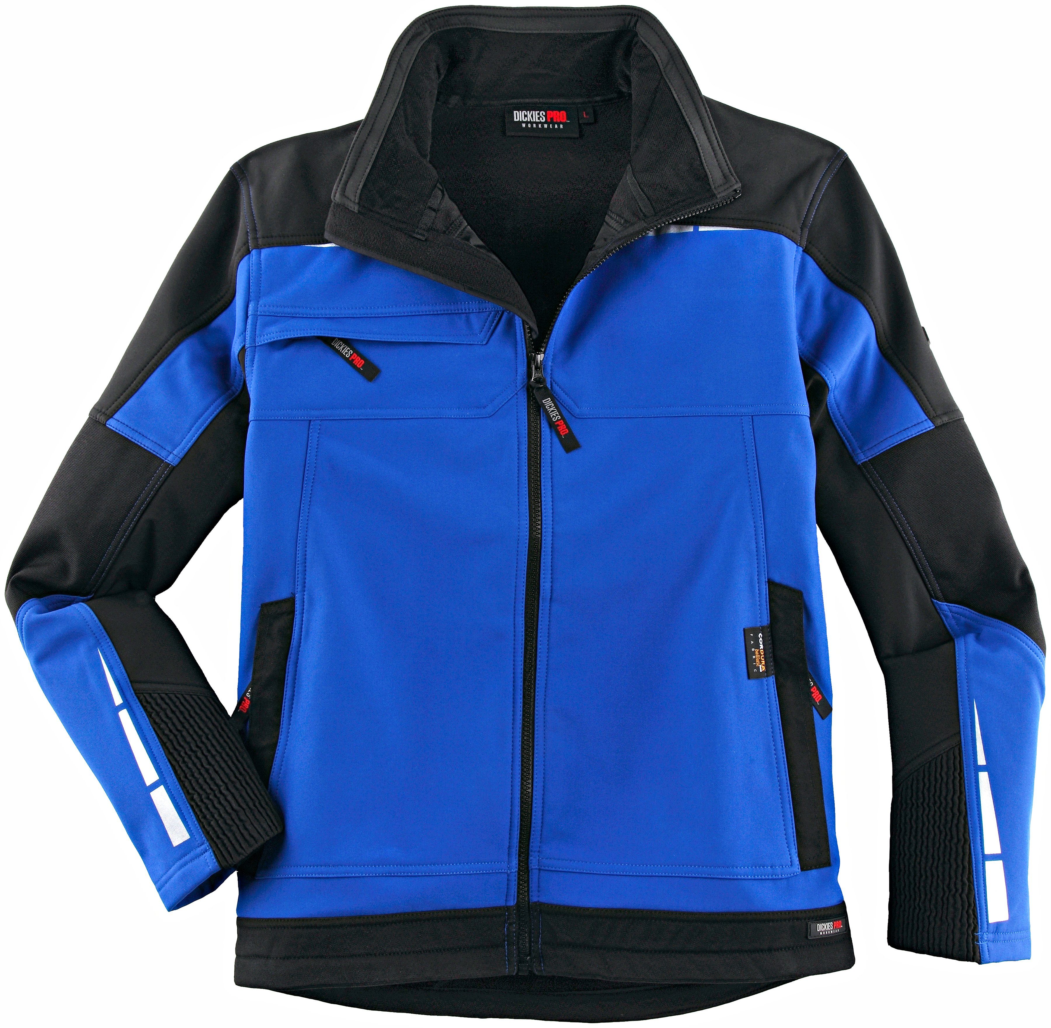 Pro Arbeitsjacke Softshelljacke, royalblau-schwarz justierbar Dickies Bundweite