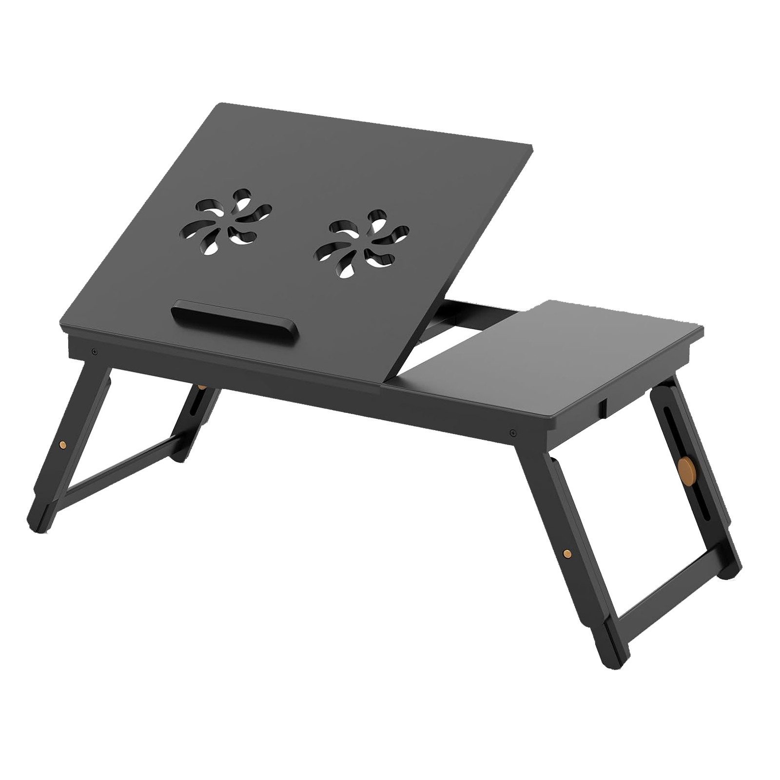 KOMFOTTEU Laptoptisch Serviertablett, klappbarer Notebook-Ständer, fürs Bett