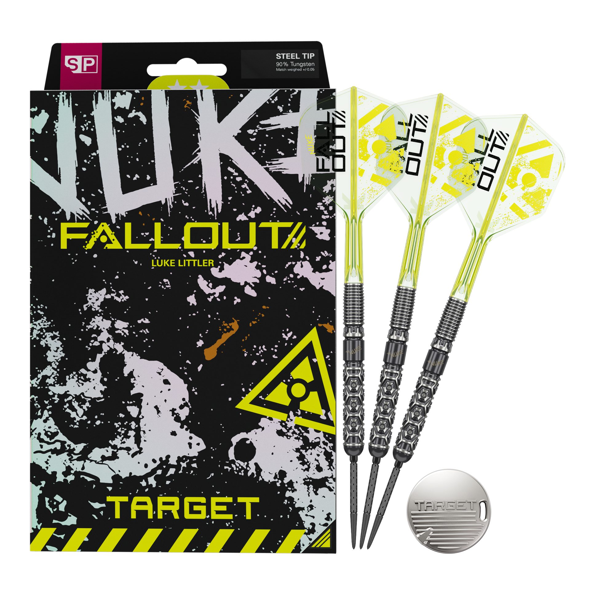 TARGET DARTS Dartpfeil Target Luke Littler Nuke Fallout Swiss Points Steeldarts