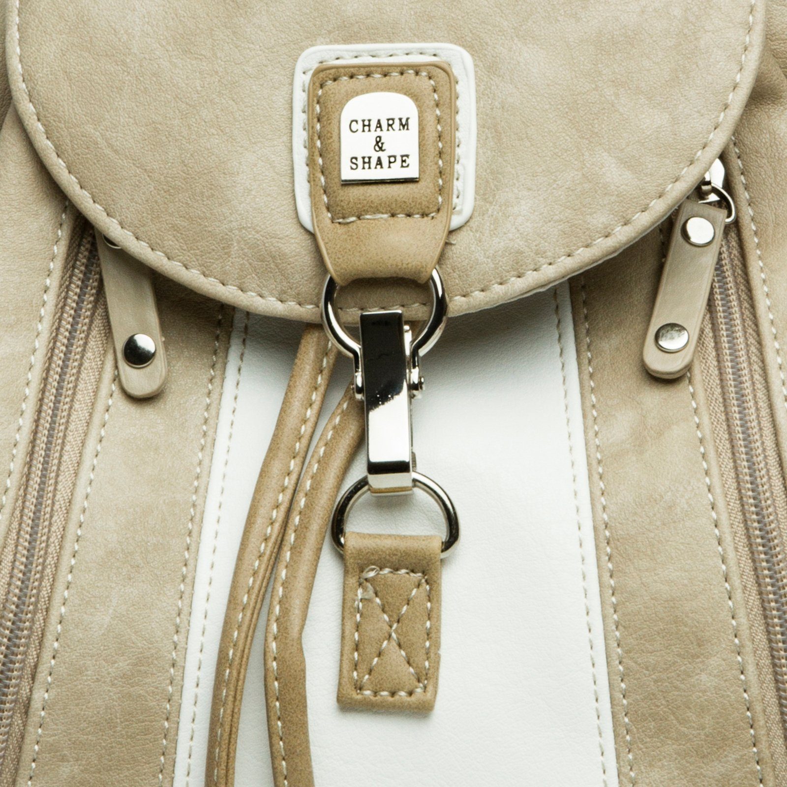 Caspar Umhängetasche TS1028 Damen beige weiß Modelle Rucksack diverse #15117 - Umhängetasche Rucksack Handtasche Tasche