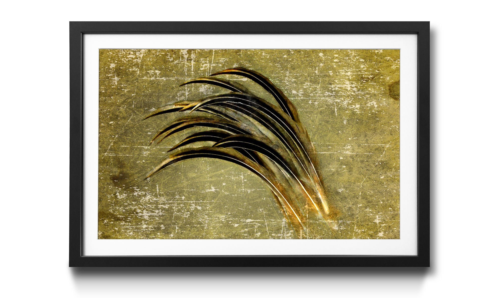 Wind, Vogelfedern, WandbilderXXL Größen By erhältlich in Bild 4 Bent Wandbild, mit Rahmen The