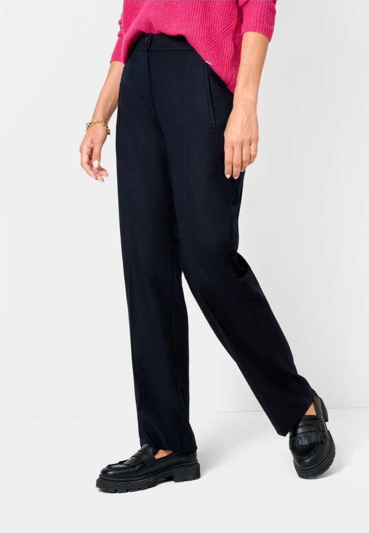 RAPHAELA by BRAX Style navy Jogginghose PEGGY FLARED