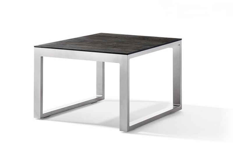 sieger EXKLUSIV Gartentisch Sieger Loungetisch mit Polytec-Tischplatte 60x60x44 cm (1)