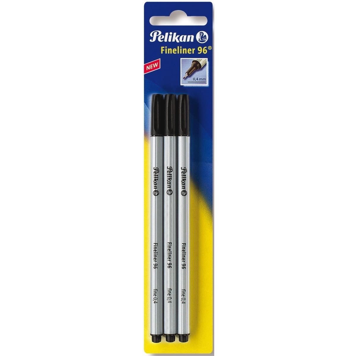 Pelikan Fineliner Fineliner 96 EF 0.4mm schwarz Blister VE=3 Stück