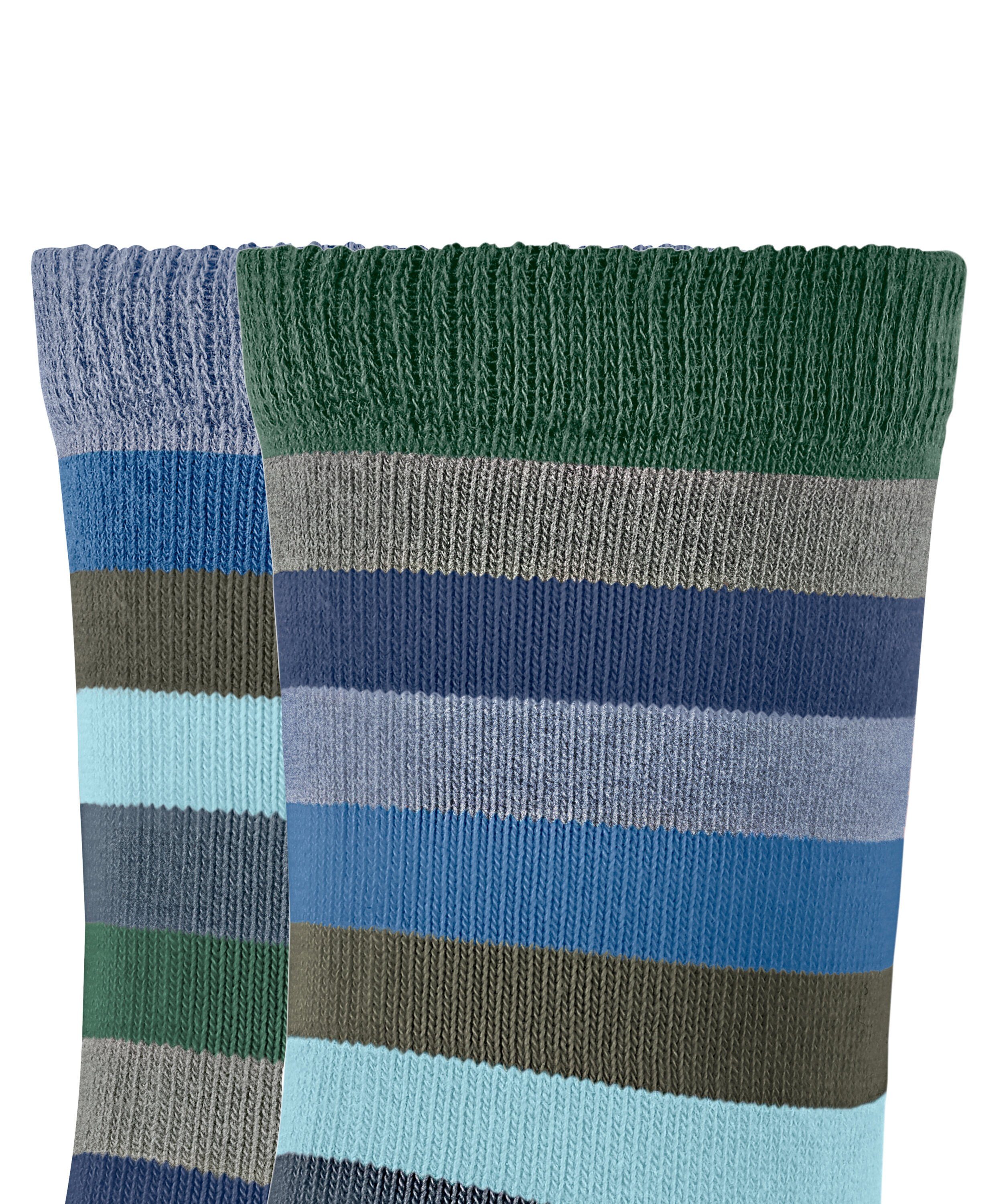 Esprit Socken Multicolor Stripe 2-Pack (7292) (2-Paar) pine