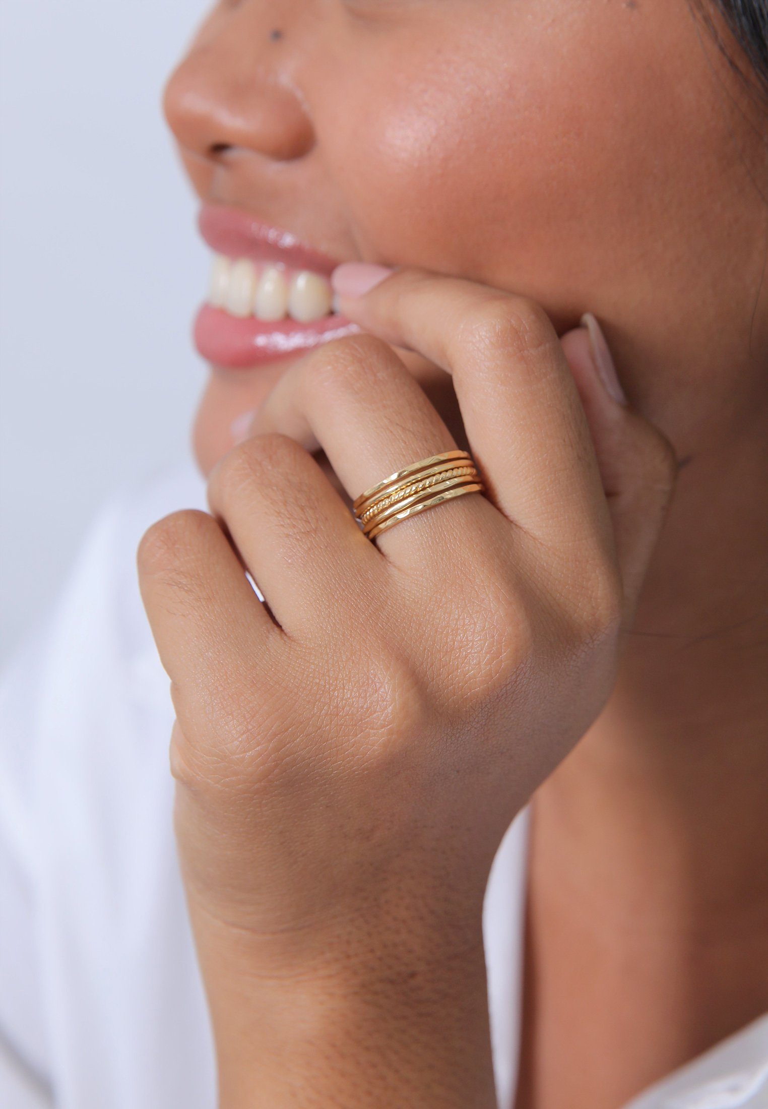 Elli Ring-Set Stapelring Stacking Boho Set (5 tlg) 925 Sterling Silber