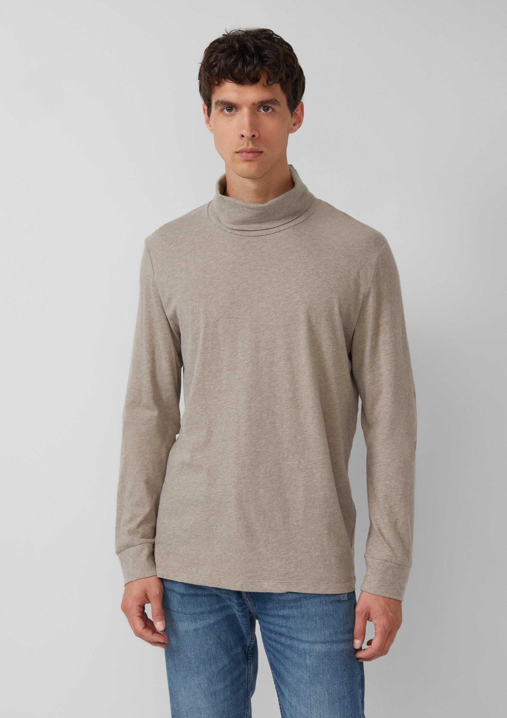 s.Oliver Langarmshirt T-Shirt Weicher Longsleeve mit Rollkragen und Ärmelbündchen