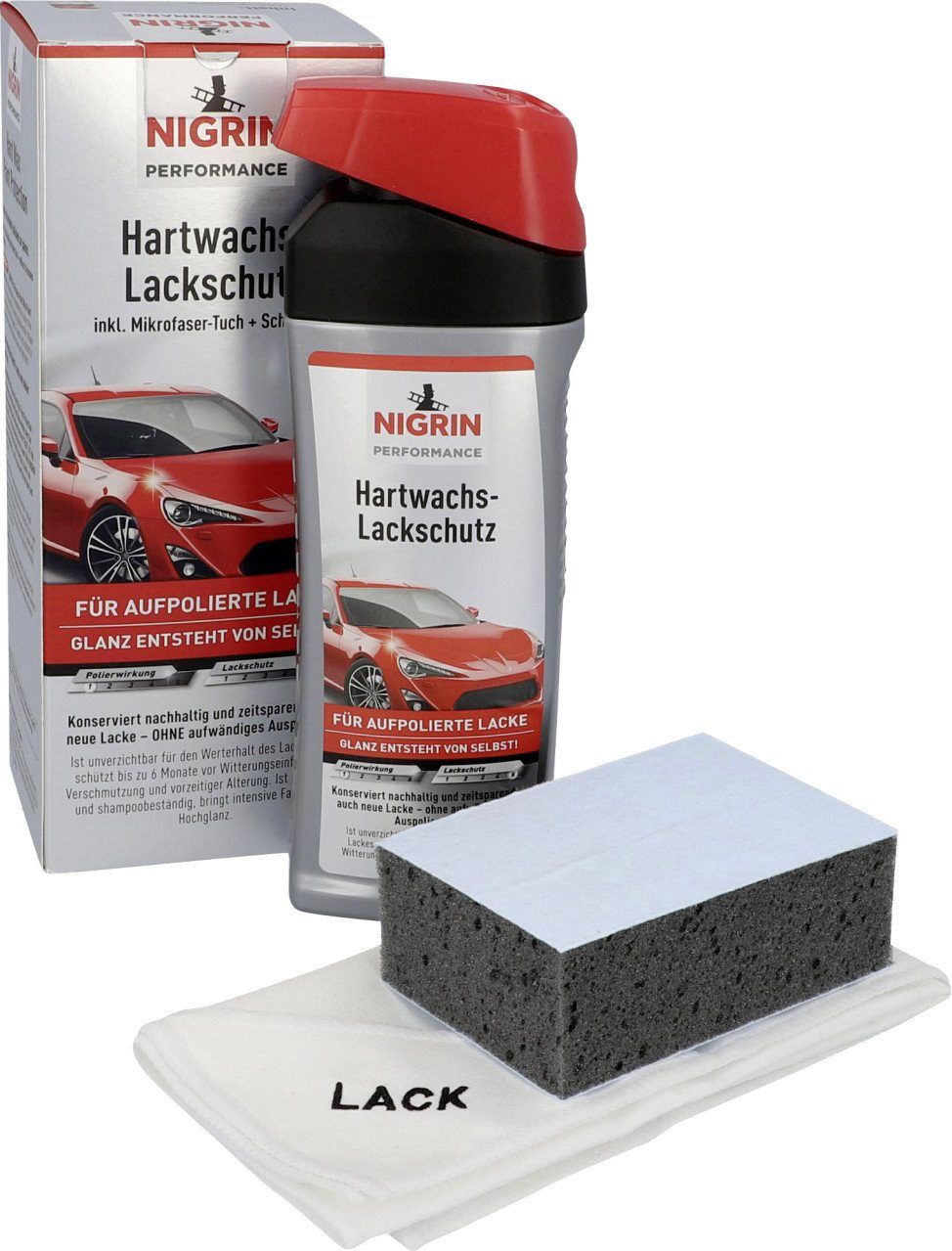 Nigrin Performance Hartwachs-Lackschutz Turbo Set Autopolitur