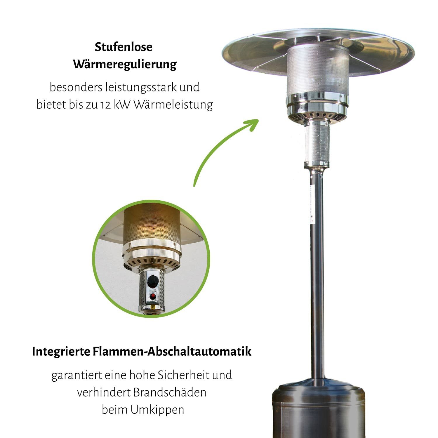 empasa Terrassenstrahler CLASSIC LIGHT, Terrasse Heizstrahler - - Terrassenheizstrahler Heizpilz graphit