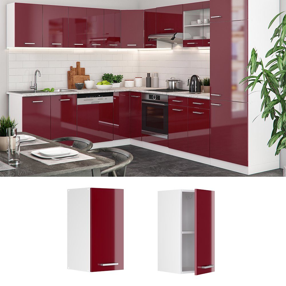 Vicco Hängeschrank R-Line, Bordeaux Hochglanz/Weiß, 30 günstig online kaufen
