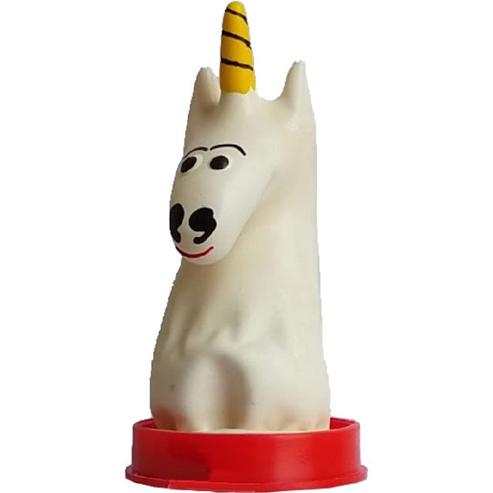 ERCO Kondome Scherzkondom mit Tierfigur Einhorn, 1 St., handbemalter Scherzartikel