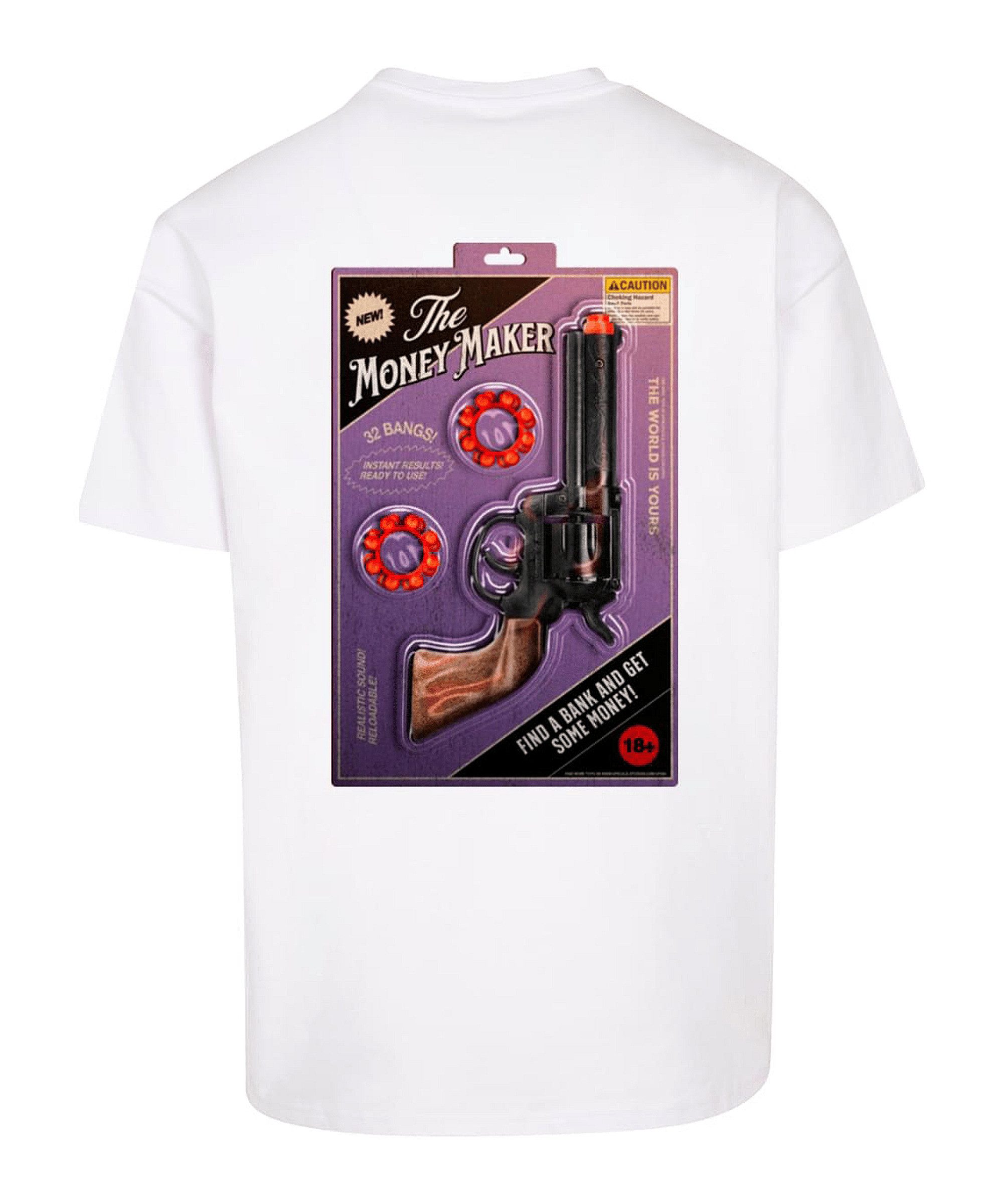Mister Tee T-Shirt Mister Tee Money Maker Oversized T-Shirt Weiß Baumwolle günstig online kaufen