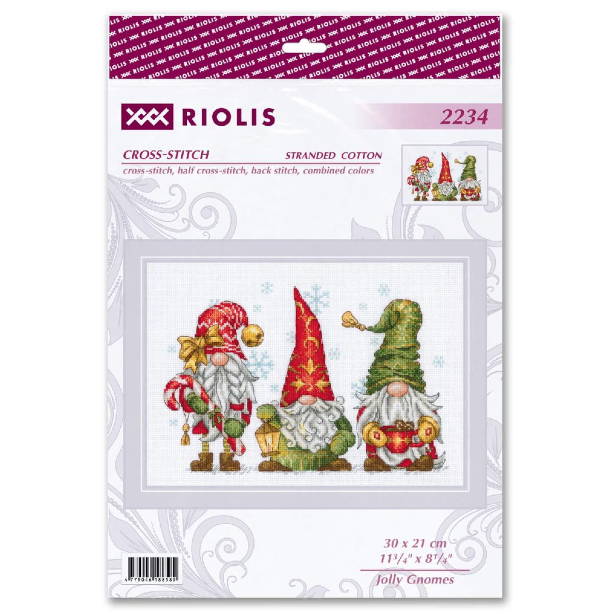 Riolis Kreativset Riolis Kreuzstich Stickpackung "Lustige Zwerge", Zählmuster, 30x21c..., (embroidery kit by Marussia)
