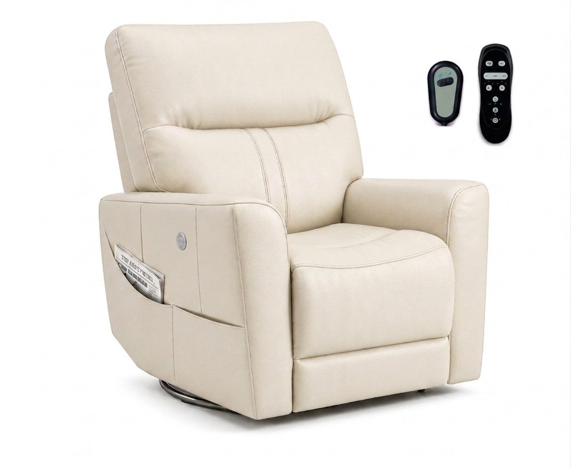 FLEXISPOT Relaxsessel Elektrischer Relaxsessel mit Aufstehhilfe und Massagefunktion (mit Heizfunktion, 8-Punkt-Massage, elektrisch verstellbarer Kopfstütze, USB-/Type-C-Anschluss mit Seitentaschen), belastbar bis 200 kg, mit Zero-Wall-Funktion