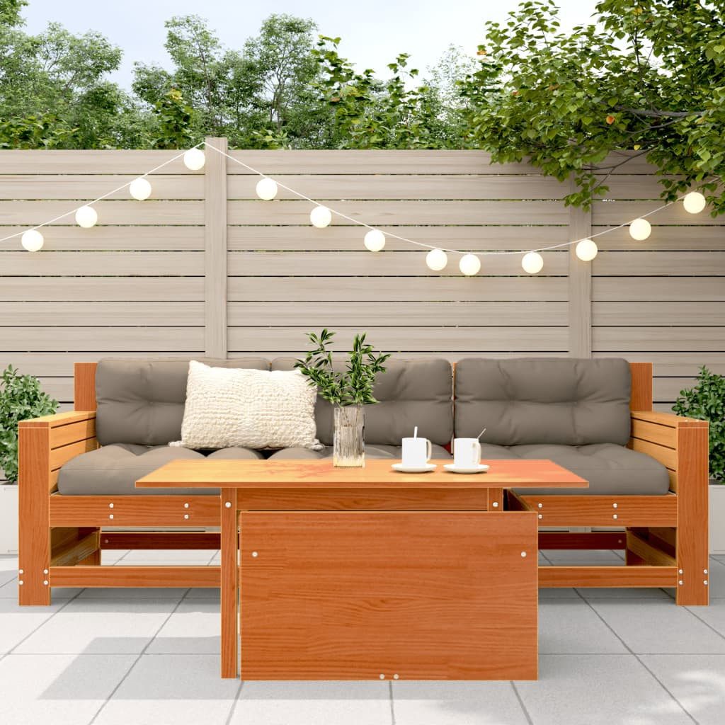 vidaXL Sofaelement Gartentisch Wachsbraun 100x50x75 cm günstig online kaufen