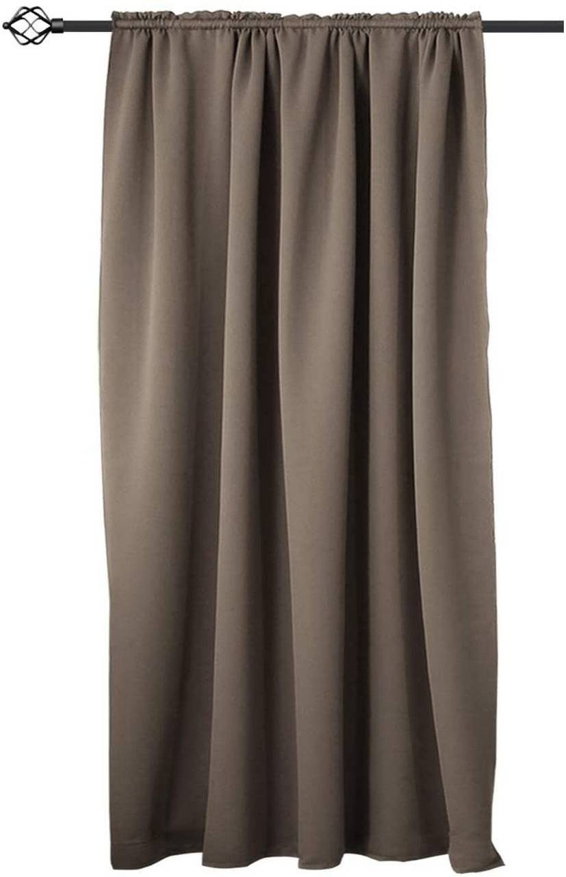 taupe g/m² mit Kräuselband (1 Woltu, 250 blickdicht, St), Gardine, Blickdicht für Schiene,