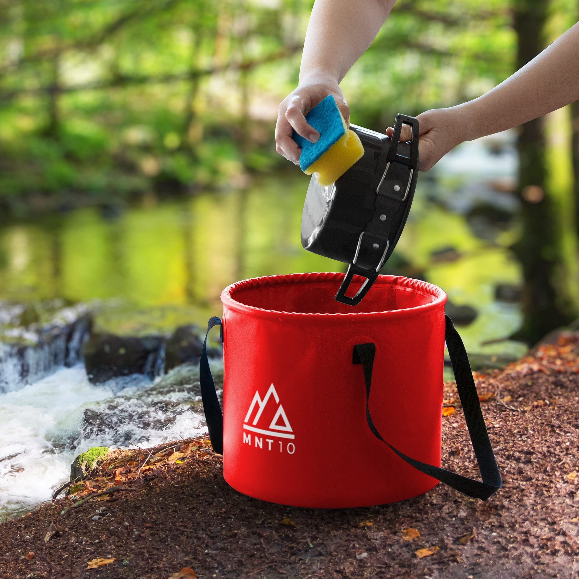 als Rot in 20L I MNT10 Faltschüssel, Falteimer Spülwanne Als Spülschüssel, Schüssel Faltbarer 15L 15L Eimer oder oder Outdoor Camping