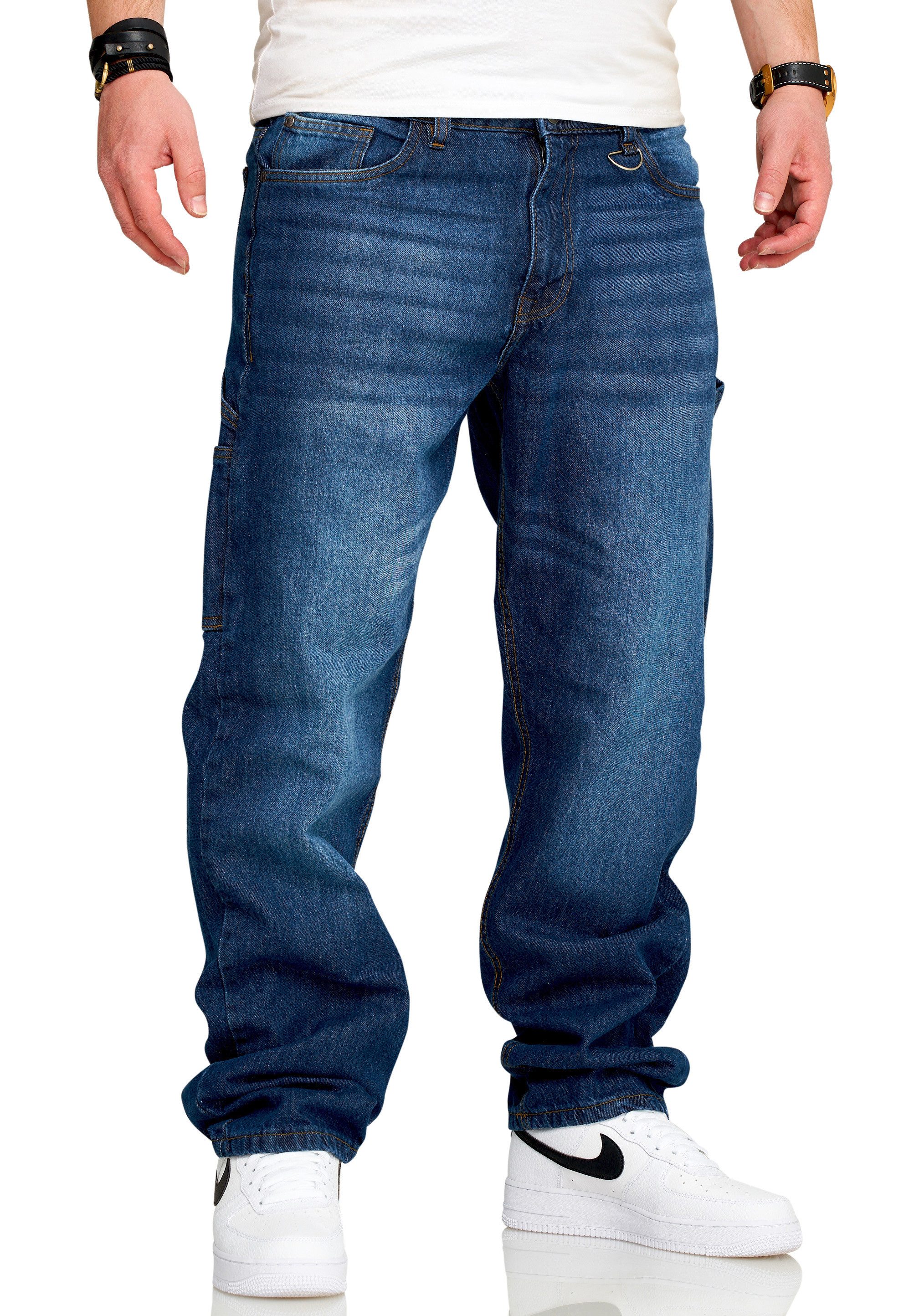 SOULSTAR Straight-Jeans S2CHEB Herren Lange Hose Carpenter Jeans Bermuda Regular-Fit Workwear