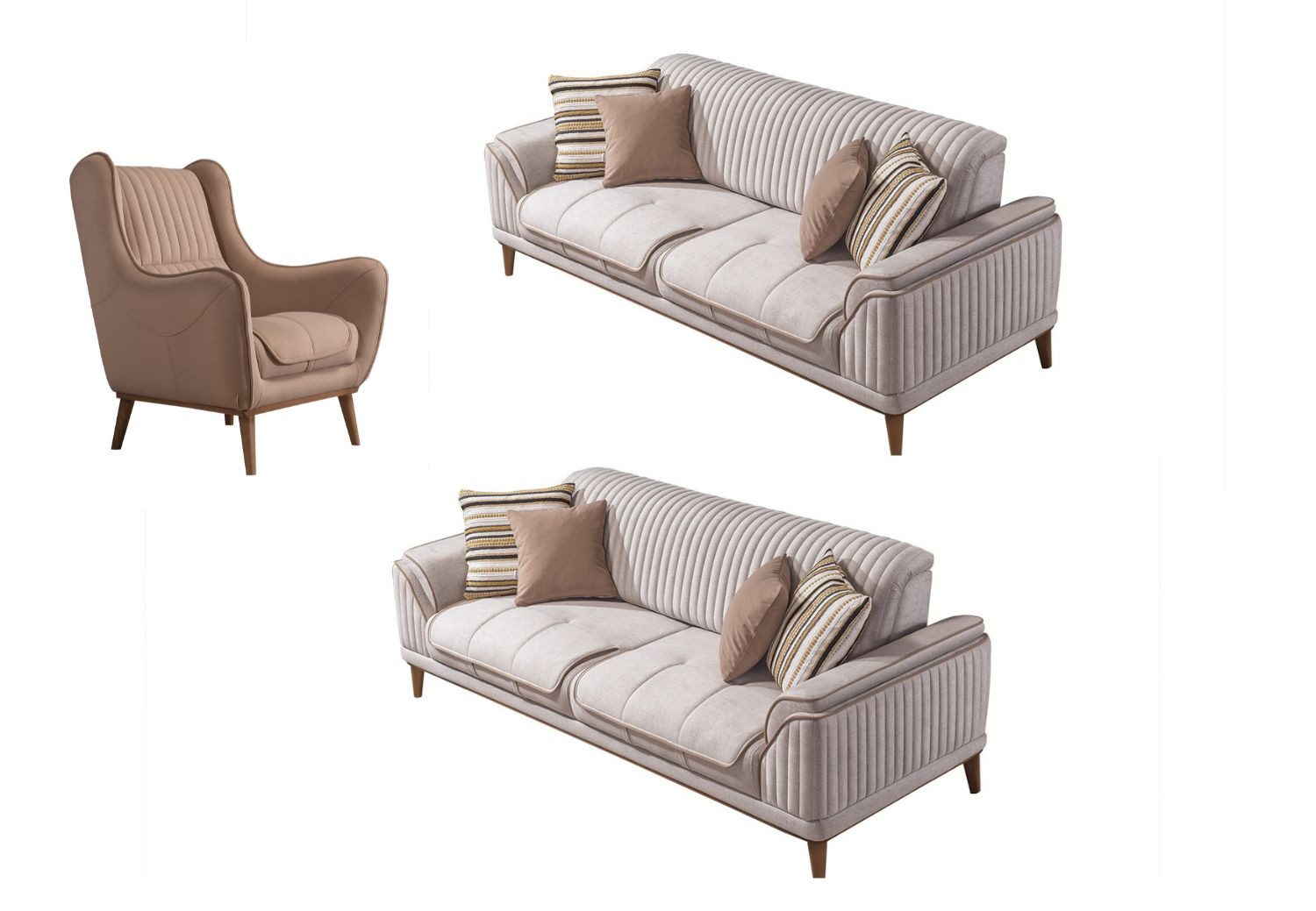 Villa Möbel Polstergarnitur Bond, (Set, 3-tlg), günstig online kaufen