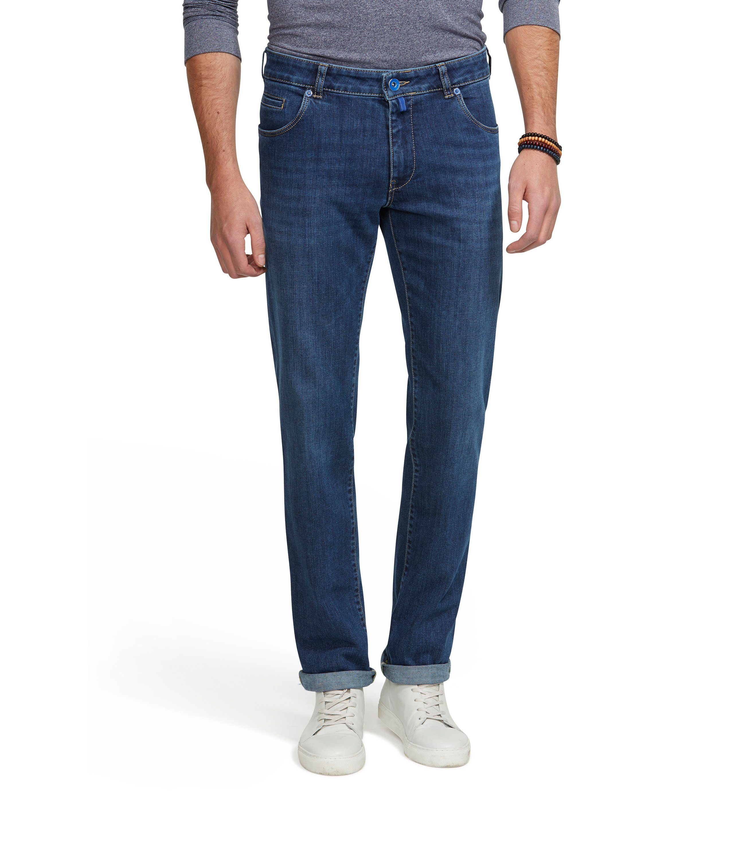 MEYER Regular-fit-Jeans M5 Regular Fit Jeans 6209 im Five Pocket Style marine