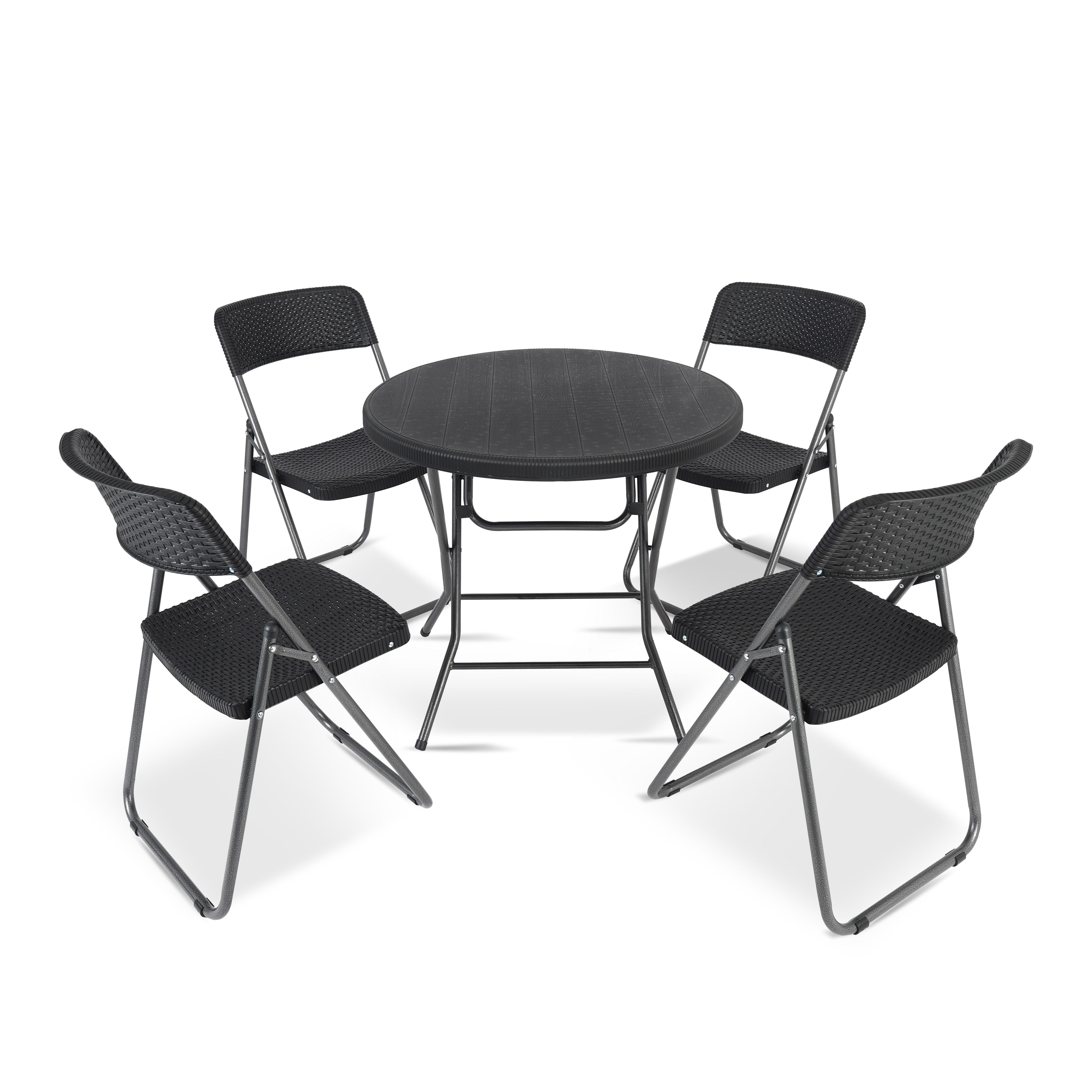 Sekey Garten-Essgruppe PE-Rattan Gartenmöbel-Set für 4 Personen, 4 Stühle m günstig online kaufen