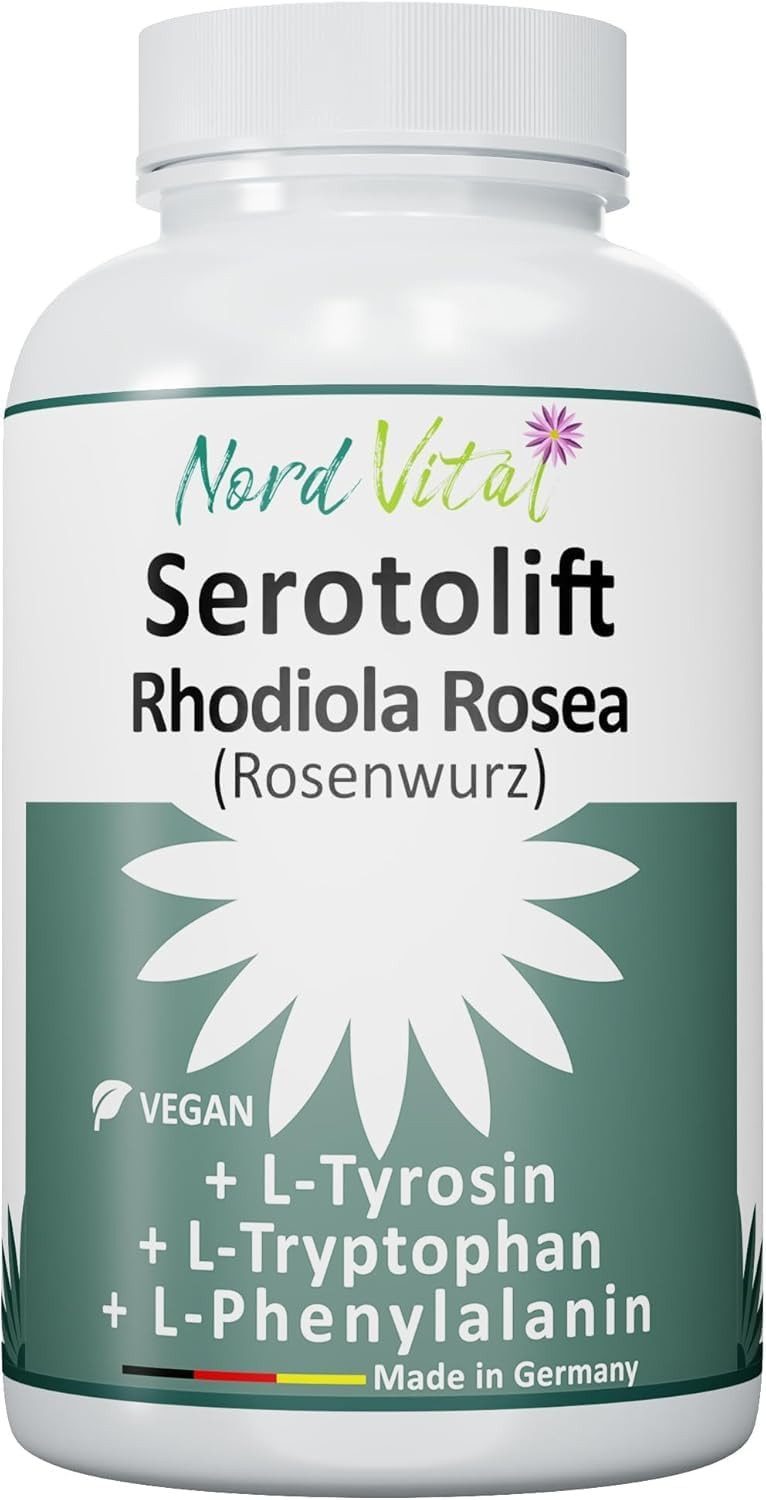 Nord Vital Serotolift Original: Serotonin & Dopamin Vorstufen, Vegan Kapseln, 73 g