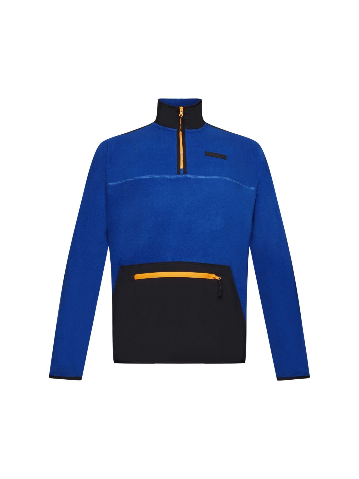 aus Longsleeve sports esprit Fleece (1-tlg) BLUE Sweatshirt BRIGHT