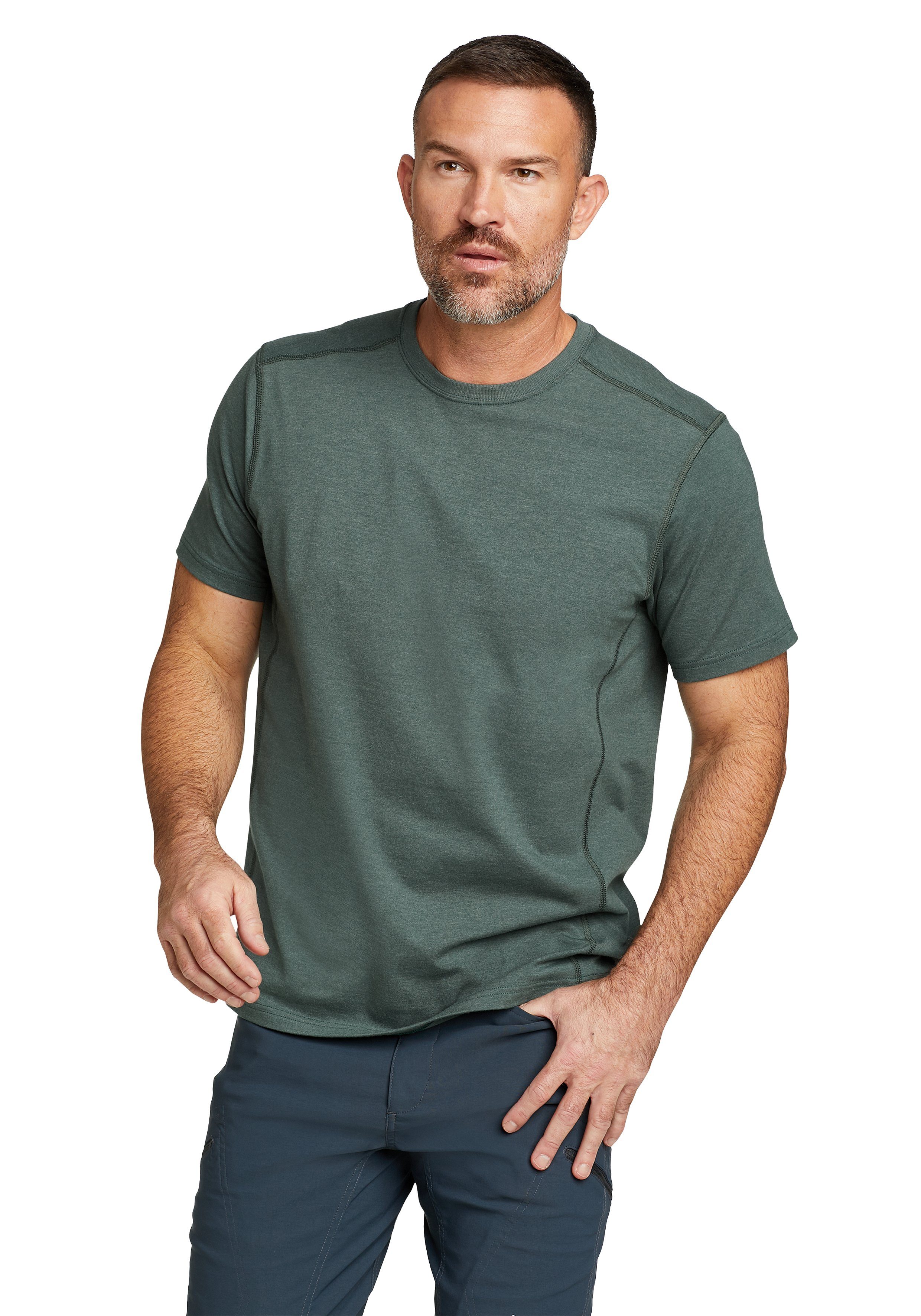Eddie Bauer T-Shirt Adventurer mit recyceltem Polyester Immergrün