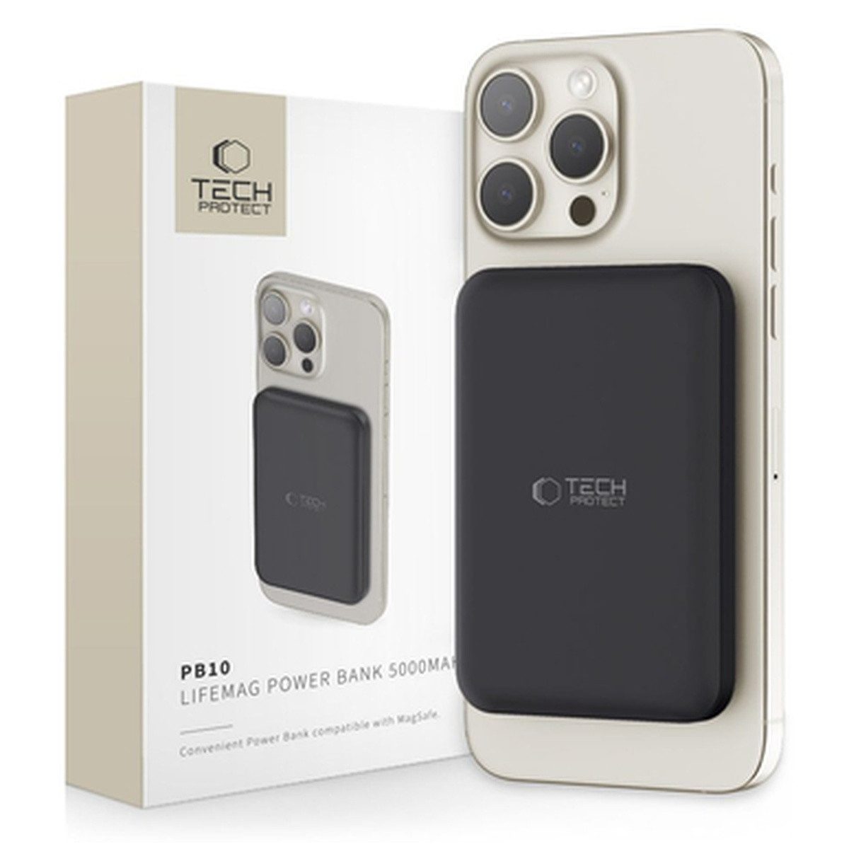 TECH PROTECT Tech Protect LifeMag PB10 Powerbank mit MagSafe 5000 mAh 15 Powerbank
