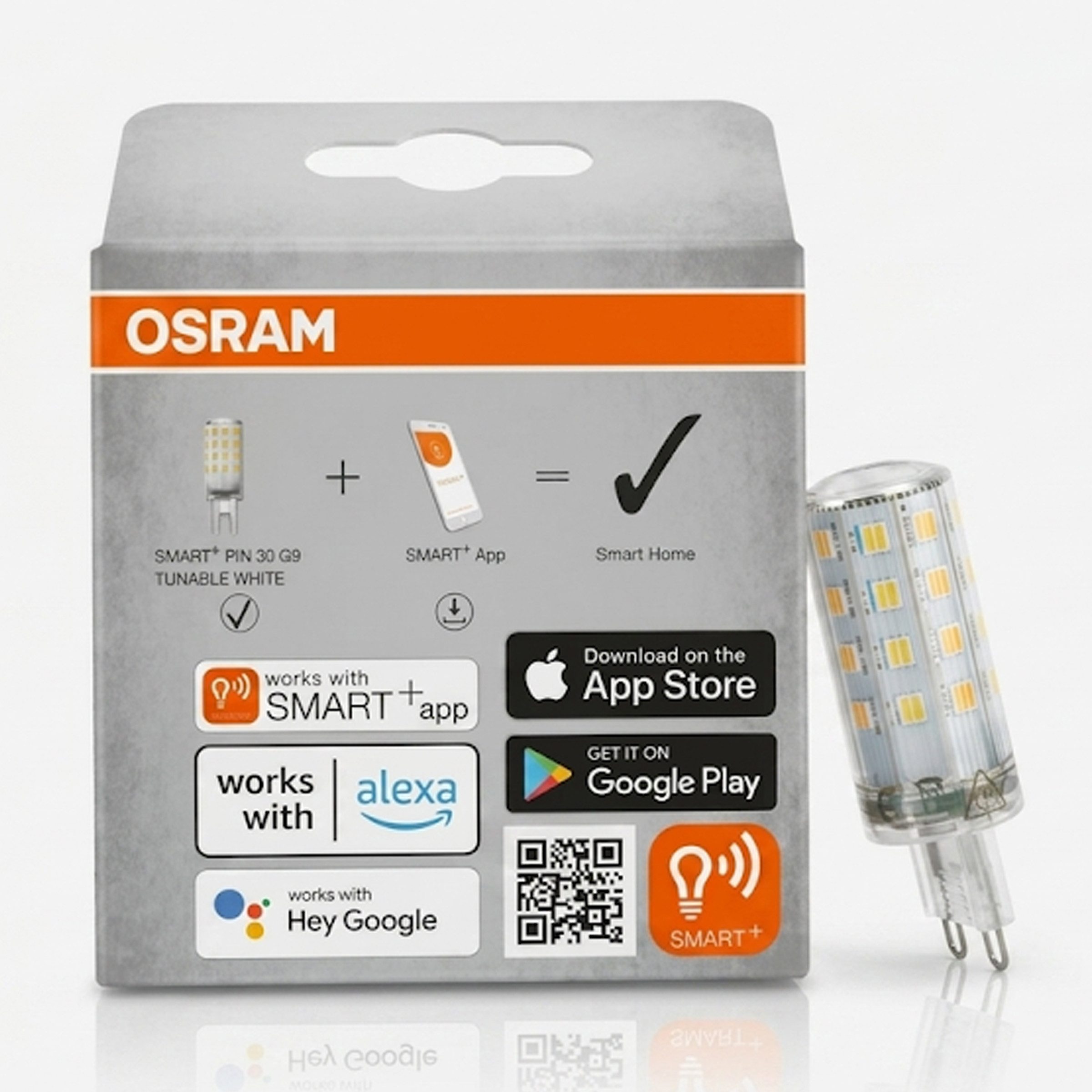 Osram LED-Leuchtmittel Osram SMART+ WiFi G9 LED Pin 3,5W TW – 4er-Pack, 4 St.