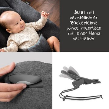 Hauck Hochstuhl Alpha Plus Move Natur Newborn Set (5 St), Babystuhl ab Geburt inkl. Aufsatz für Neugeborene, Tisch, Sitzauflage