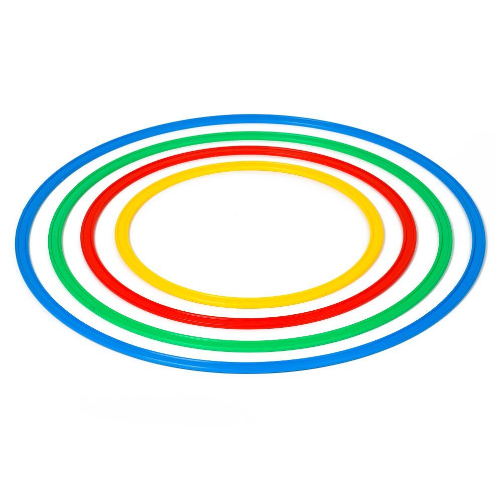 Sport-Thieme Hula-Hoop-Reifen Gymnastikreifen-Set Flach, Ideal für Schritt-, Koordinations- und Konzentrationsübungen